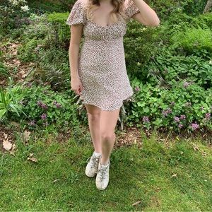 Short sleeve poof dress